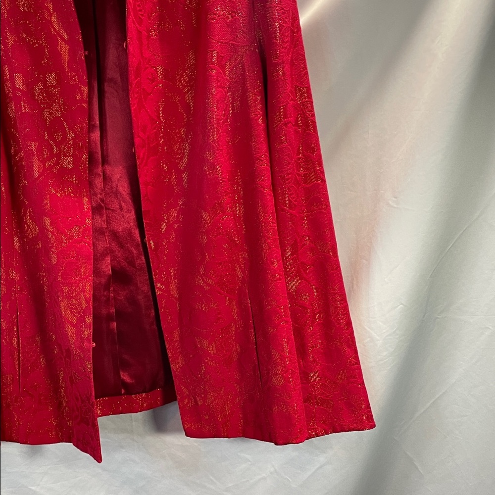 Chico's Vibrant Red Patterned Blazer - image 5